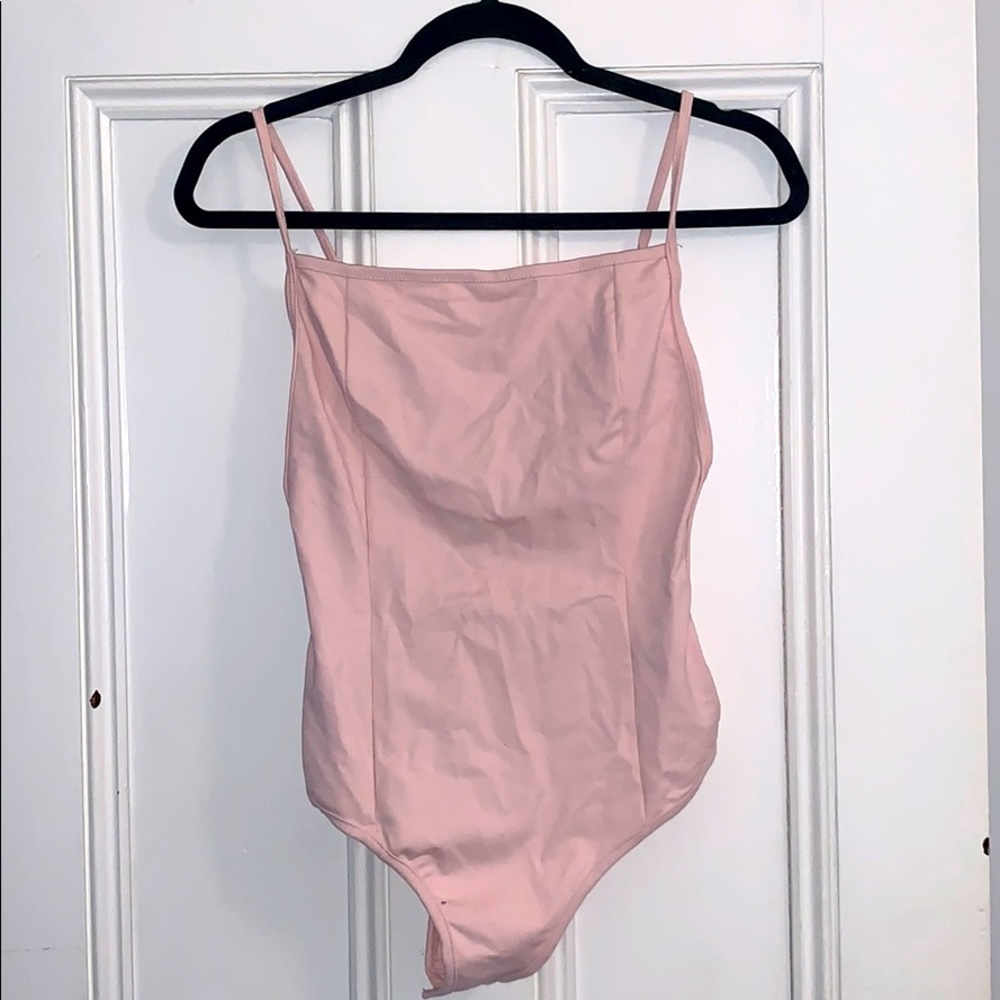 Pink free people body suit